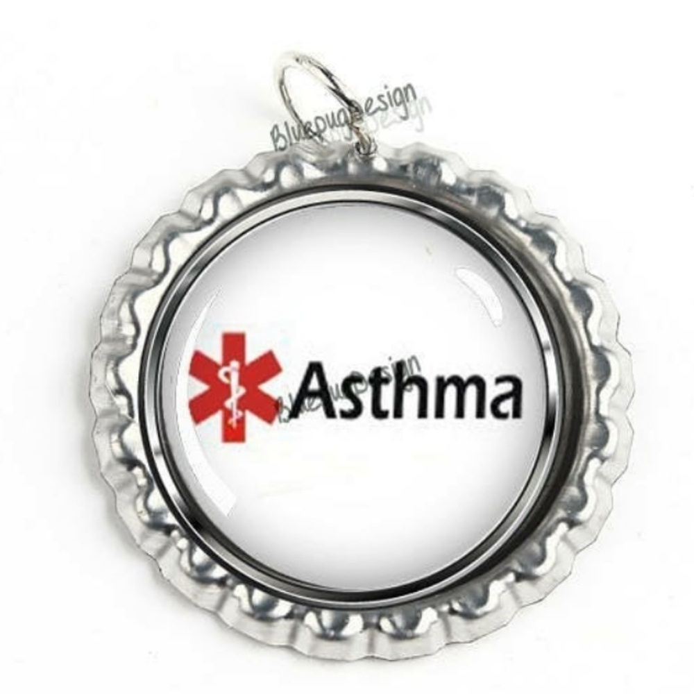 Asthma New Handcrafted Bottlecap Charm Pendant